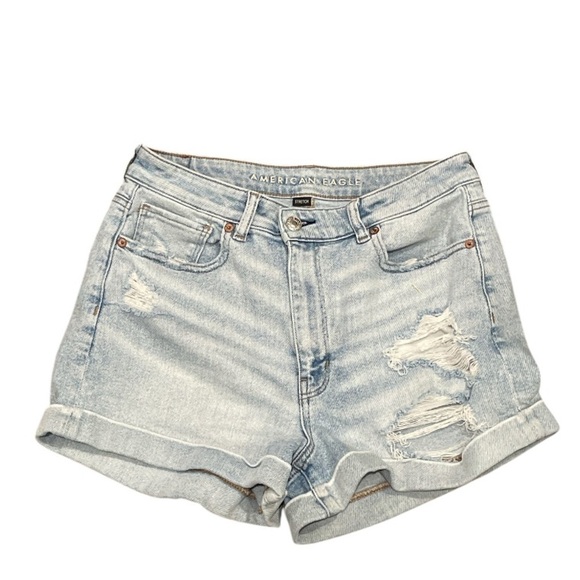 American Eagle Mom Short And Bermuda Stylish Tan and Blue Women's Shorts Set 8 - Picture 5 of 8